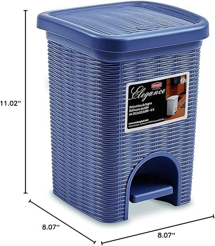 Stefanplast 2075922 Elegance Corbeille Moka Plastique 21 x 21 x 28 cm - Nail Gallerys