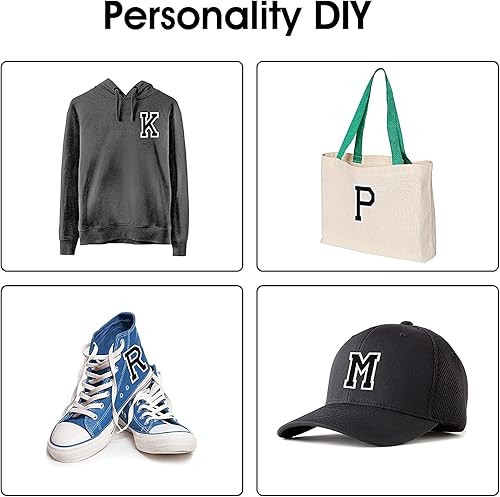 Patchs de Lettres en fer A-Z 26 Pièces Numérotés 0-9 10 Pièces Iron Letter Patches Transfert Textile Thermocollant Noir Chemise Veste Chapeau Jeans Chaussures sac Patch de Réparation Décoratif - Nail Gallerys