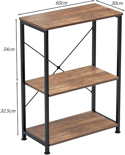 SogesHome Étagère de Cuisine 3 Niveaux Meuble Micro-Ondes Desserte Rangement de Cuisine Support Robuste pour Cuisine, 60 x 30 x 75 cm - Nail Gallerys