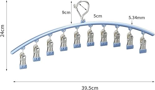 QIUPFGUT Pivotant Coupe-Vent accroche-Chaussettes, Séchoir à Chaussettes en Acier Inoxydable Crochet tournant, Séchoir à sous-vêtements(2 pièces X 10 Clips chacun) - Nail Gallerys