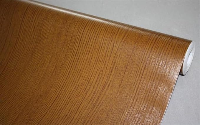 BUVU Film adhésif pour meubles - Marron clair - Aspect bois - 45 cm x 300 cm - Marron clair - Vintage - Imperméable - Papier peint mural pour meubles, murs, armoires, cuisine, tables - Nail Gallerys