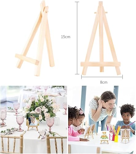 10 Pièces Petit Chevalet de Table en Bois,Chevalet Bois,Petit Chevalet en Bois pour Photo,Mini Chevalet en Bois Menu, pour Cartes de Visite, Album Photo, Peinture,Restaurant - Nail Gallerys