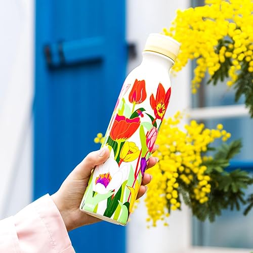 Pylones - Bouteille thermos isotherme 75 cl - Keep Cool Bottle - Tulipes - Nail Gallerys