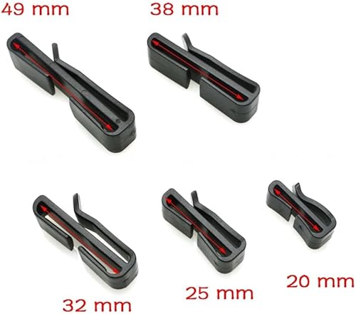 BUFANJIA Lot de 5 boucles à clip pour sac à dos Molle - 20 mm, 25 mm, 32 mm, 38 mm, 49 mm - Noir - Nail Gallerys