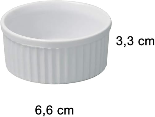 Petits Ramequins Moule verrines Blancs 9x4,5cm Lot de 4 Moules à soufflé pour Muffin pâtisseries Cupcake et crème brûlée Desserts en céramique résistant aux Fortes températures - Nail Gallerys
