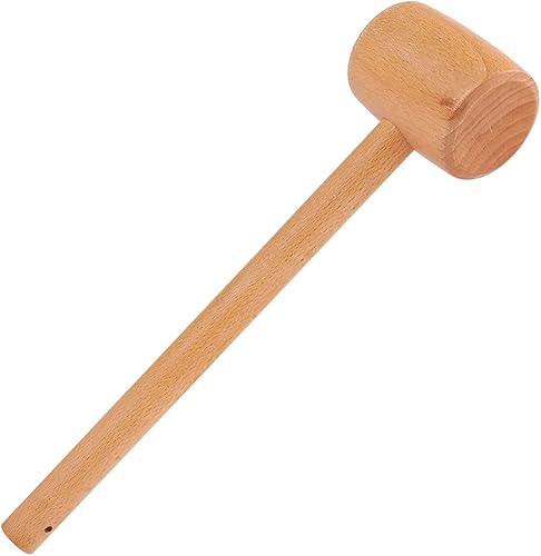 Mini Hammer Hammer Wood Meat Mallet Pounder pour la Cuisine Crabe Crabe Lobster Seafood Cracking Beef Chicken Mariner Préparation Mignon Gavel Beat pour Coeur au Chocolat cassé - Nail Gallerys