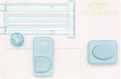 Rayher We R Memory Keepers alphabet punch board kit créatif pour des lettres et chiffres de 31 x 2,55 x 0,6 cm système poinà§on-massicot sous blister kit scrapbooking en acier multicolore - Nail Gallerys