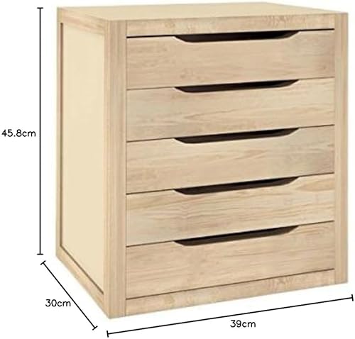 ASTIGARRAGA M129371 Chiffonnier en pin Massif Naturel 5 tiroirs - Nail Gallerys