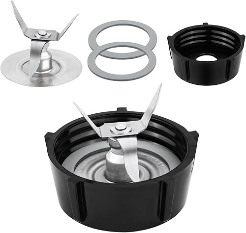 Pièces de Rechange de Mélangeur pour Oster, Lame de Glace de Mélangeur avec Capuchon de Base de Pot et 2 Joints Toriques en Caoutchouc Compatibles avec Oster Osterizer Mélangeurs Accessoires - Nail Gallerys