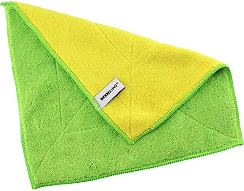 Kochblume Lot de 3 chiffons en microfibre 30 x 30 cm (anthracite/gris/vert/jaune et turquoise/rose) - Nail Gallerys