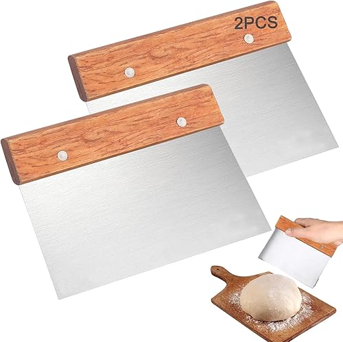 2 Pièces Spatules À Pâte En Acier Inoxydable Spatule À Pâte En Acier Inoxydable Grattoir À Pâte Avec Poignée Pour Couper La Pâte La Pizza Les Biscuits 15.1 * 8cm - Nail Gallerys
