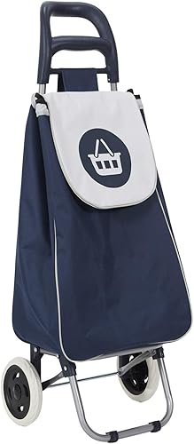 ENTRE TEMPS, SH1541, Chariot de Course 2 Roues en Polyester, Design coloré, capacité 50 L, Pochette zippée, Dimensions 34 x 30 x 96 cm, modèle aléatoire, Rouge/Bleu/Jaune/Gris - Nail Gallerys