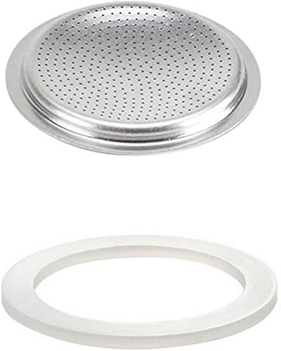 Honseadek Pièces de rechange pour cafetière, joint d'étanchéité en silicone, pour cafetière, expresso, moka (3 tasses + tamis ) - Nail Gallerys