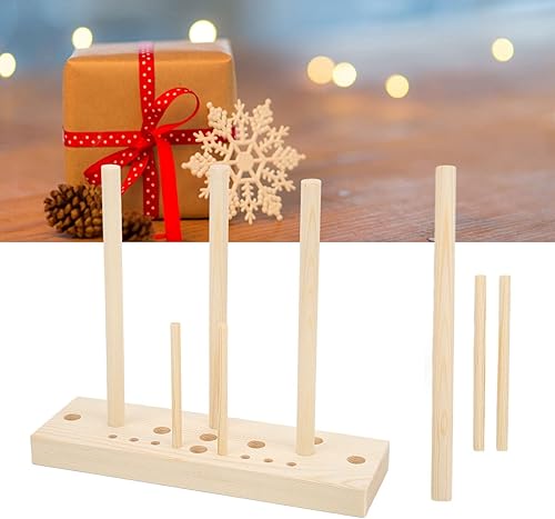 Outil de Fabrication de Nœuds en Couronne en Bois, Fabricant de Nœuds pour Ruban en Bois, Multi-Tailles Réglables avec des Bâtons de Planche en Bois pour Faire des Nœuds, Bricolage - Nail Gallerys