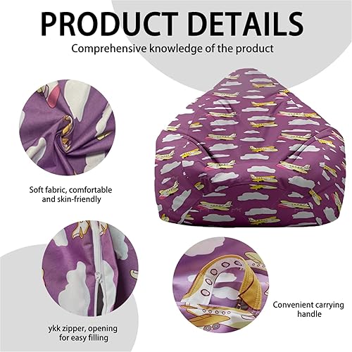 Odot Pouf Poire sans Remplissage, Couleur Unie Doux Pouf, Pouf Salon Chambre pour Adolescente und Adulte, Confortable Fauteuil Pouf, Polyvalent Housse Pouf Poire (L(90x110cm),Beige) - Nail Gallerys