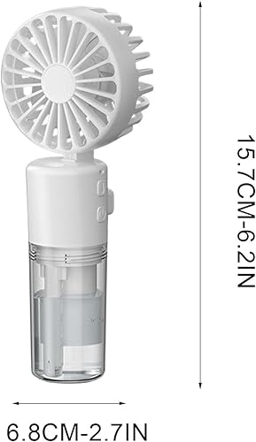 2 en 1 Mini Ventilateur Portable Rechargeable Silencieux avec Brumisateur 4 Vitesses,Vente Flash Conception Pliable à 180° Ventilateur de pulvérisation pour la Maison, le Bureau, les Voyages - Nail Gallerys