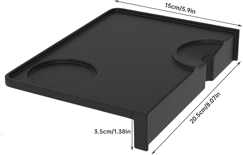 CANCYCC Tapis de tamper avec protection des bords de table, tampon à expresso en silicone avec protection des bords, accessoires Barista avec encoche pour le porte-filtre, accessoire idéal pour - Nail Gallerys