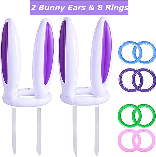 Flamingo Game Ring Toss Game Chapeau Flamingo Gonflable avec Anneaux(2 Flamingo Gonflable,8 Anneaux à Lancer) pour Enfants Adultes Famille Hawaii Luau Party Summer Pool Party Decor Natation Party Game - Nail Gallerys