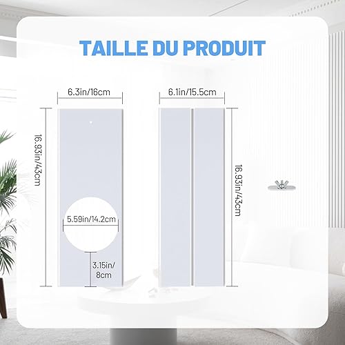 Sharplace Kit de ventilation télescopique universel pour climatiseur portable, pour conduits d'évacuation, pièces de rechange, joint de fenêtre coulissante - Nail Gallerys