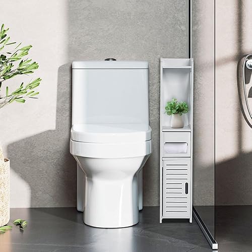 OHMG Meuble de Salle de Bain sur Pied Meuble de Rangement,Colonne de Rangement Salle de Bain,Petit Meuble de Rangement,Meuble WC Rangement,Meuble Toilettes WC Rangement (22 * 20 * 75cm) - Nail Gallerys