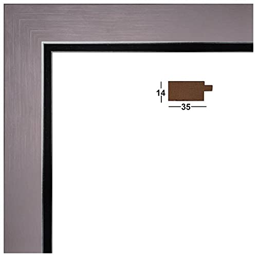 Cadre Photo sur Mesure 31x46 cm ou 46 x 31 cm Cadres Noir, 2 cm de Largeur - Nail Gallerys