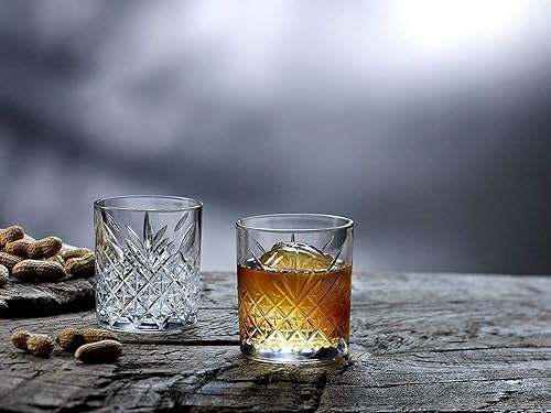 Lot de 6 verres Pasabahce « Timeless » à whisky - Référence : 52790 - Design intemporel - En cristal - Hauteur : 9,6 cm - Capacité : 345 ml - Nail Gallerys