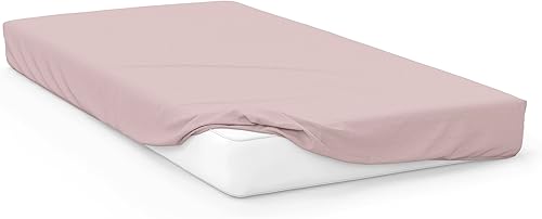 Soleil d'Ocre, Drap Housse en Coton 57 Fils 60x120 cm Bebe Vieux Rose - Nail Gallerys