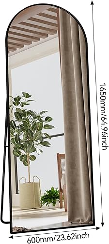 KeepGoon Miroir sur Pied Classique 162 x 53 cm - Grand Miroir sur Toute la Longueur - Cadre en Aluminium - Miroir cosmétique rectangulaire - Parfait pour Le Salon, la Chambre à Coucher, Le Dressing - Nail Gallerys