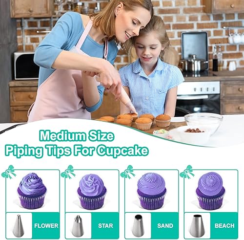 Kit de Pâtisserie Plateau Tournant de Gâteau,Plateau à Gâteaux Kit,Équipement de décoration de gâteaux,Douilles Pâtisserie,Kit De Pâtisserie Professionnel, Poches Pâtissière en Silicone (181pcs) - Nail Gallerys