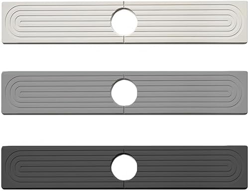 Tapis de robinet en diatomite, plateau de séchage absorbant, organisateur d'évier à séchage rapide, dessous de verre pour cuisine, salle de bain, comptoir, porte-savon, porte-éponge (blanc) - Nail Gallerys