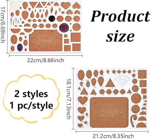 WEBEEDY Nouveau Modèle de Plaque de Quilling en Papier Blanc Plaque de Quilling en Plastique avec Dos en Liège Outil de Quilling pour L'Artisanat de Bandes de Papier DIY - Nail Gallerys