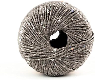 woolove Paillettes 50 g Fil avec Paillettes, Coton et Polyester.3 Noyer - Nail Gallerys