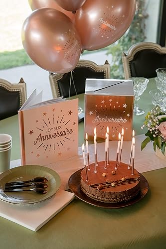 SANTEX 6651-4, Livre d'or Joyeux Anniversaire étincelant, Blanc/Argent - Nail Gallerys