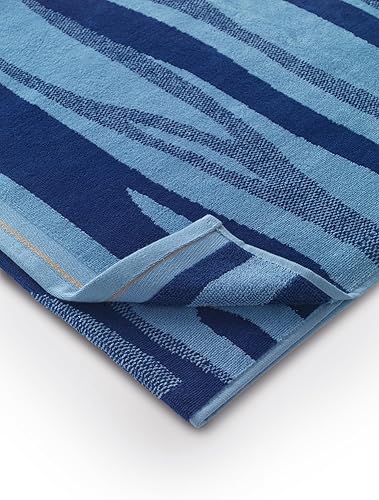 Top Towel - Samba - Serviette de Plage XXL 100x180 cm - 100% Coton Égyptien Double Fil - Douce et Durable - Finition Velours - Lavable en Machine et Sèche-Linge - Nail Gallerys