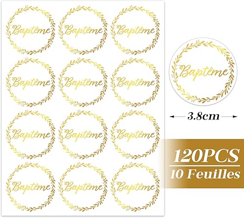 100pcs Étiquettes Baptême Doré Étiquettes Rond avec Cordon Motif Croix Bricolage pour Emballage de Cadeau Sac Cadeau Décoration pour Baptême Baby Shower - Nail Gallerys