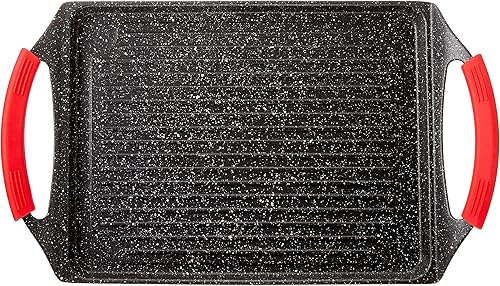 Euronovità Srl EN-22141 Grande Grille Vulc.Noire 45X27X2.5, Pierre, Black, 46x28x3 cm - Nail Gallerys