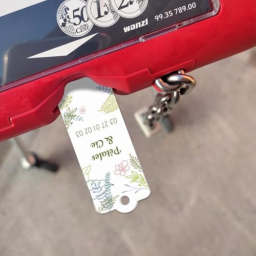 Jetons de Caddie Personnalisable en plexi. Idée Cadeau Fin d'année pour Fleuriste. Lot de 70 jetons Caddie pour Porte-clés. Plexi 2mm, 7,5X2,3cm - Nail Gallerys