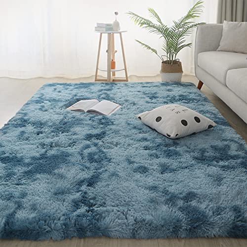 Jyswx Tapis Shaggy à Poils Longs - Doux, Antidérapant et Lavable - Grand Tapis Moderne pour Salon/Chambre à Coucher, Imitation Fourrure, Couleur : Tie-Dye Café, Taille : 30 x 50 cm - Nail Gallerys