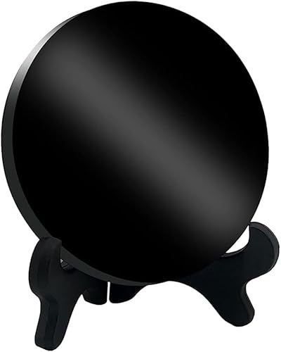 Levemolo 1ensemble Miroir De Divination Obsidienne Noire avec Support Décoration De Table Élégante pour Bureau Et Maison - Nail Gallerys