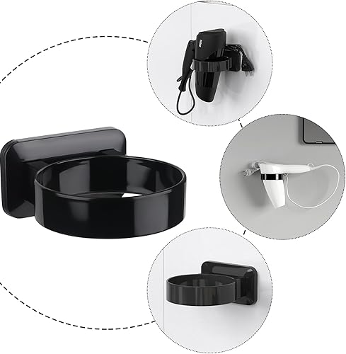 Fyihoxi Porte Sèche Cheveux Seche Cheveux Mural Support de sèche-Cheveux Percage Porte Seche Cheveux Support Porte Seche Cheveux sans Percage Support Seche Cheveux Mural pour Salle de Bain,Toilettes - Nail Gallerys