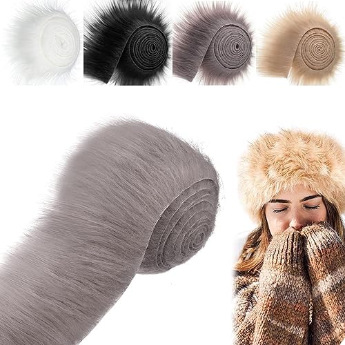 4pcs therian masque Kit de bricolage Fabres Fabric de tissu flou 2x0.6 Tissu à fourrure pour masque d'Halloween Rendu à la coupe douce couper - Nail Gallerys