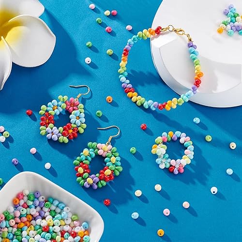 PH PandHall 640pcs 8 Perles de Rocaille en Verre de 5mm Couleur Bonbon Mini Espaceurs en Forme de Larme pour Graduation Season Anniversaire Pâques Noël thème DIY Bracelets Bijoux Trou: 1mm - Nail Gallerys