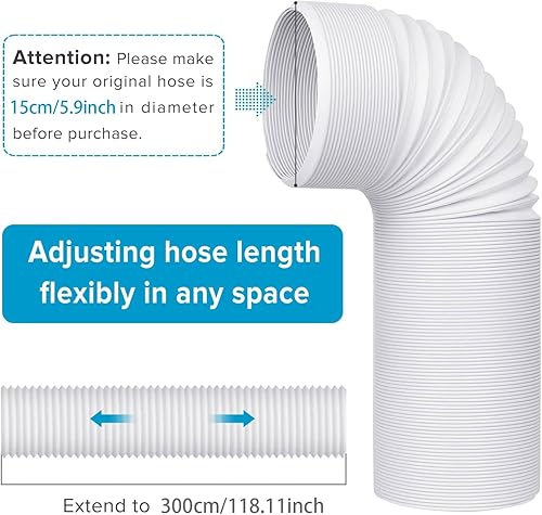 Tuyau Évacuation de Climatiseur, Tuyau de Climatiseur Portable, Mobile Universel Tuyau Kit, Tuyau d'évent Climatiseur, Tuyau d'échappement Climatiseur, Tuyau D'évacuation D'air, Tuyau Climatiseur - Nail Gallerys
