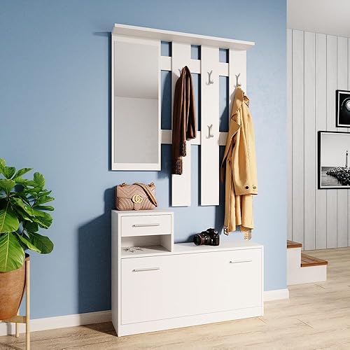 Vicco Vestiaire Billy, Blanc/Sonoma, 25 x 191 cm - Nail Gallerys