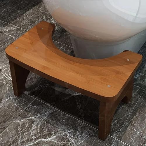 Mafagwre Tabouret De WC pour Adultes, Tabouret De Toilette en Bois, Marches De Toilette en Bois Physiologique, Toilette Squatty Bois, Tabouret Toilette pour Adultes, Repose Pied Toilette (A) - Nail Gallerys