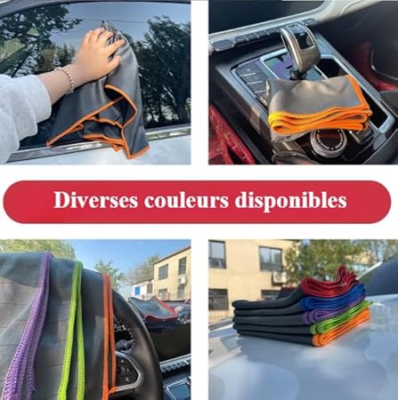 ILESTDG Maison Culte TopClean - 2/3/4 Chiffon en Fibre De Carbone 40 * 50cm pour Verre, Vitre, Vaisselle, Lunettes, Cuisine, Ménage (Orange,2pcs) - Nail Gallerys