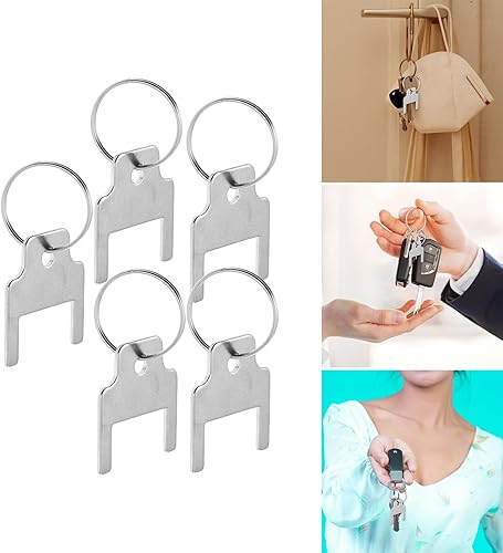 Lot de 5 clés de rechange pour distributeur de serviettes en papier de 25 mm, clé de rechange pour bureau, école, hôtel et restaurant avec porte-clés - Nail Gallerys