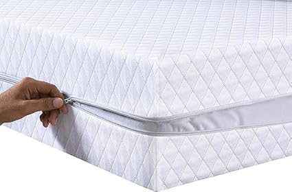 Housse de protection matelassée à fermeture éclair pour matelas anti-poussière et respirante - Nail Gallerys