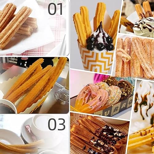 LSBHPPD Manuel Espagnol Remplisseur Churros,Acier Inoxydable Remplisseuse Beignets Churro Commercial Latin Fruits Donut Dessert Machine à Churros pour La Maison Cuisine Restaurant,3L - Nail Gallerys