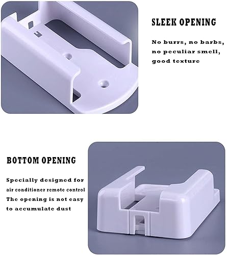 Porte Telecommande Mural, Lot de 2 Support Telecommande pour Climatiseur, Boîte de Rangement Telecommande TV Universelle, avec Adhésive et Vis, pour Bureau Chambre à Coucher - Nail Gallerys